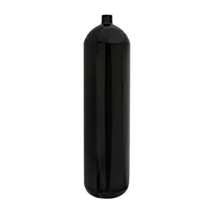 Botella 12 L 171 mm 232 bar, concave (flat bottom) - solo botella, negro - Military Line