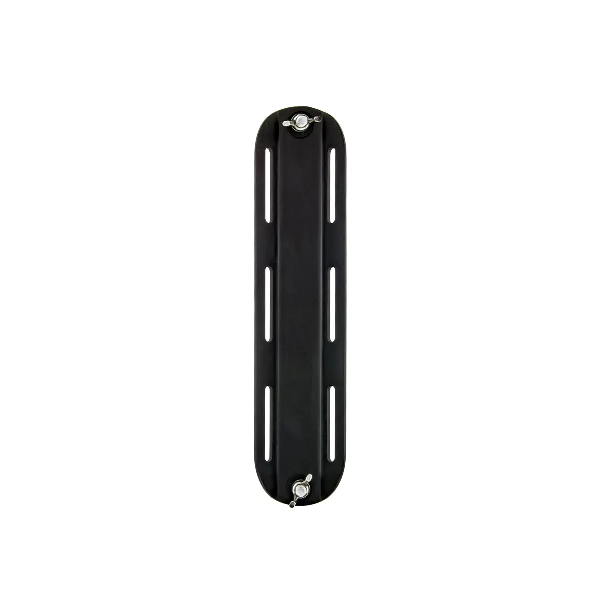 Monobotella aluminio adaptador con tornillos, corto, negro - 7x30,5cm 225g