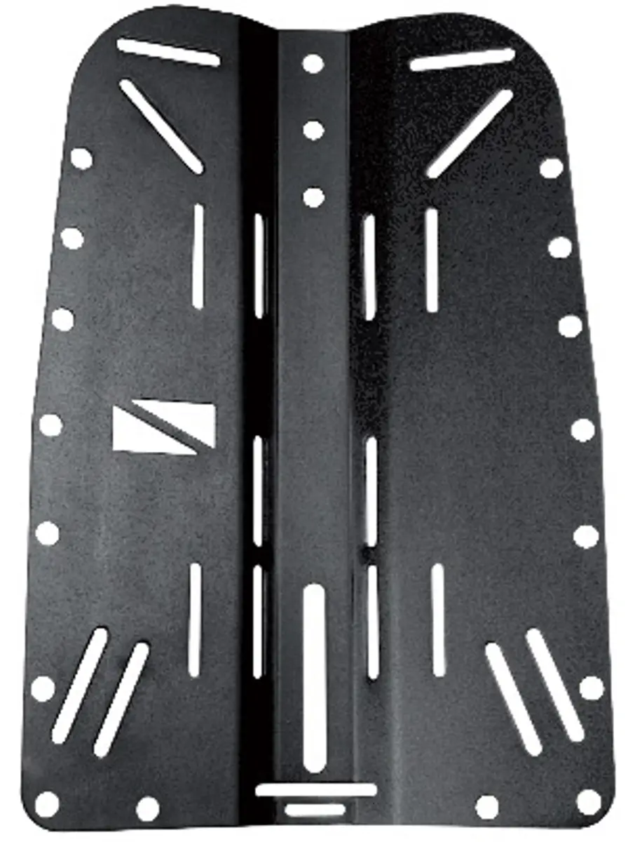 Backplate alu (0,85kg), black - oxidized