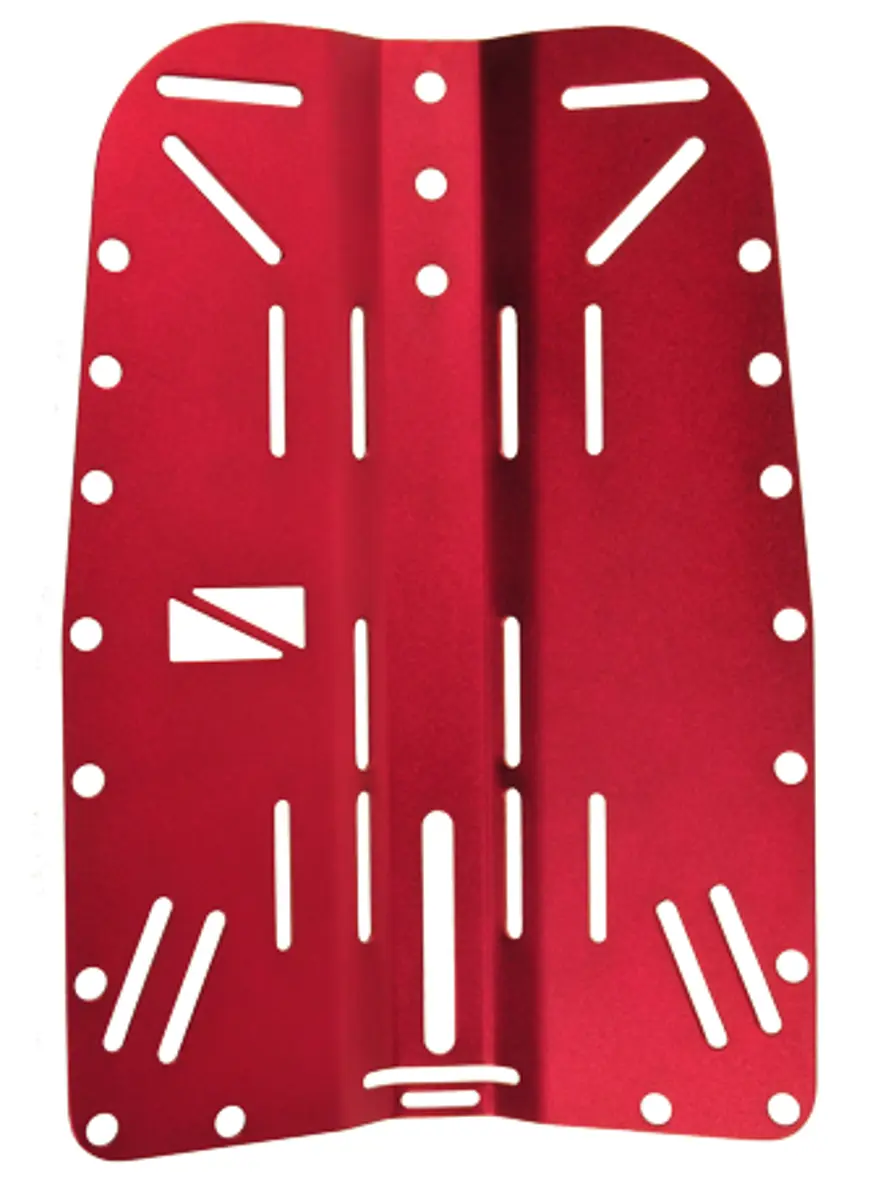Backplate alu (0,85kg), red - oxidized