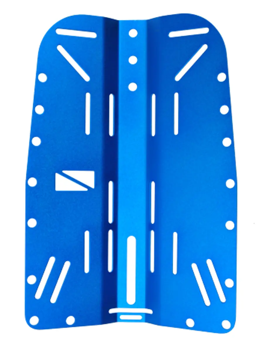 Backplate alu (0,85kg), blue - oxidized