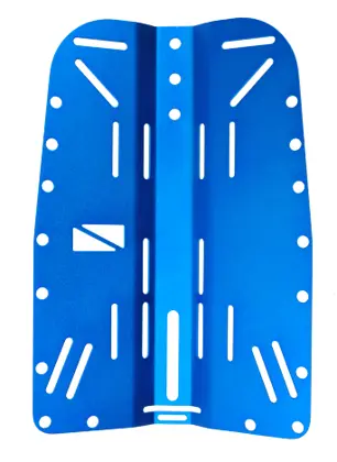 Backplate alu (0,85kg), blue - oxidized