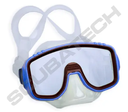Mask kids, Panda, clear silicone, blue