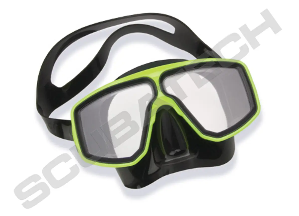 Mask corsica, black silicone , yellow frame