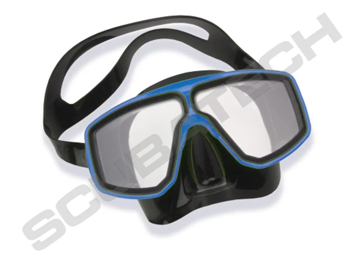 Mask Corsica, black silicone, blue frame
