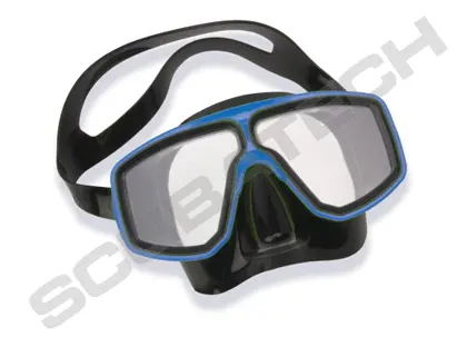 Mask Corsica, black silicone, blue frame