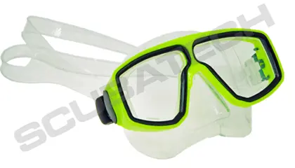 Mask Corsica, clear silicone, yellow frame