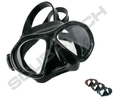 Mask Viper, black silicone, black-silver frame