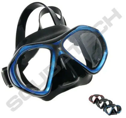 Mask Viper, black silicone, blue frame