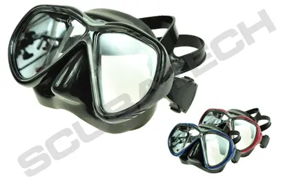 Mask Tiara II, anti-fog glass, black silicone, black-silver frame