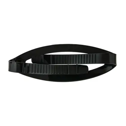 Mask strap, black silicone - 20 mm