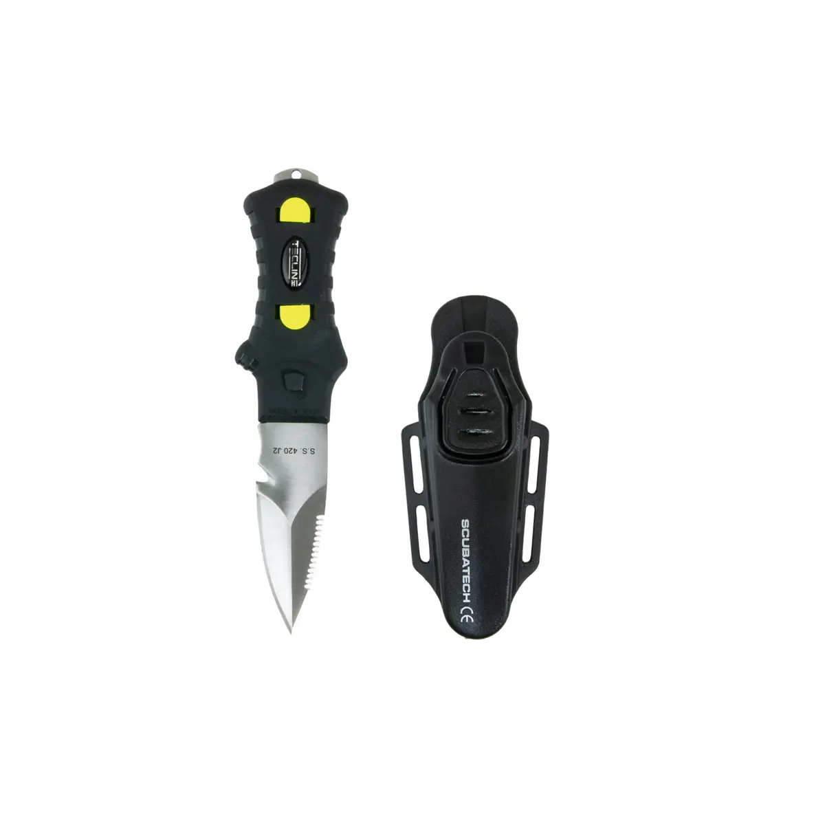 Cuchillo Minirazor Alfa negro, plástico soporte