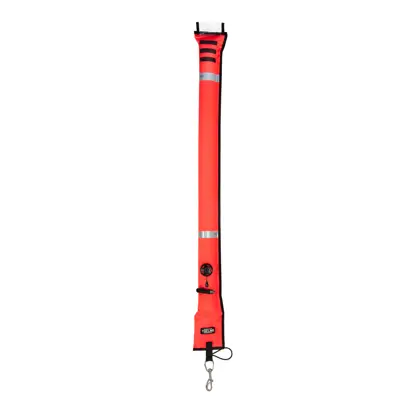 Boya cerrada 11/117 cm con válvula OPR y mosquetón inox - naranja