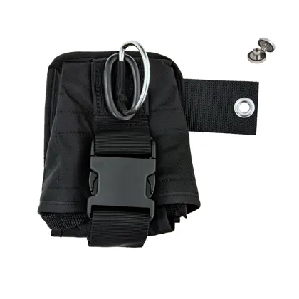 Double bolsillo de lastre soft, fixed to BP, izquierda, negro - Tecline