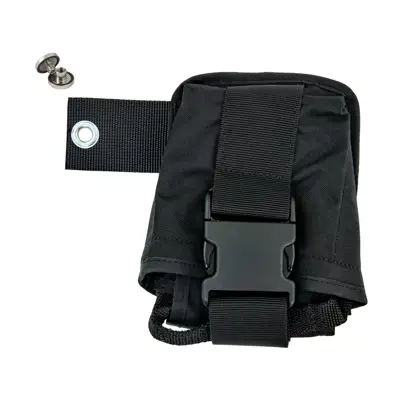 Double bolsillo de lastre soft, fixed to BP, derecha, negro - Tecline