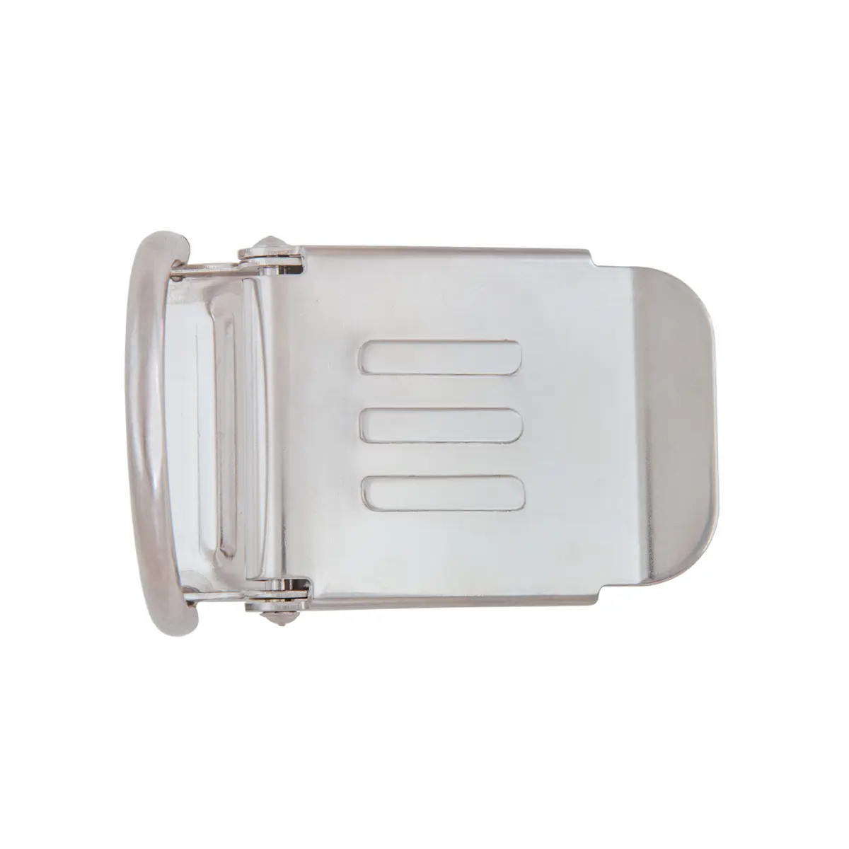 Inox belt hebilla 50 mm con D-rings y logo E