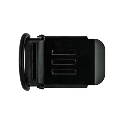 Inox belt hebilla 50 mm con D-rings y logo E, negro - Military Line