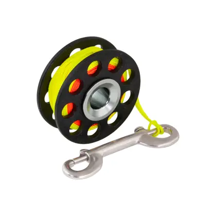 Spool 15 m con spinner y inox 100 mm snap