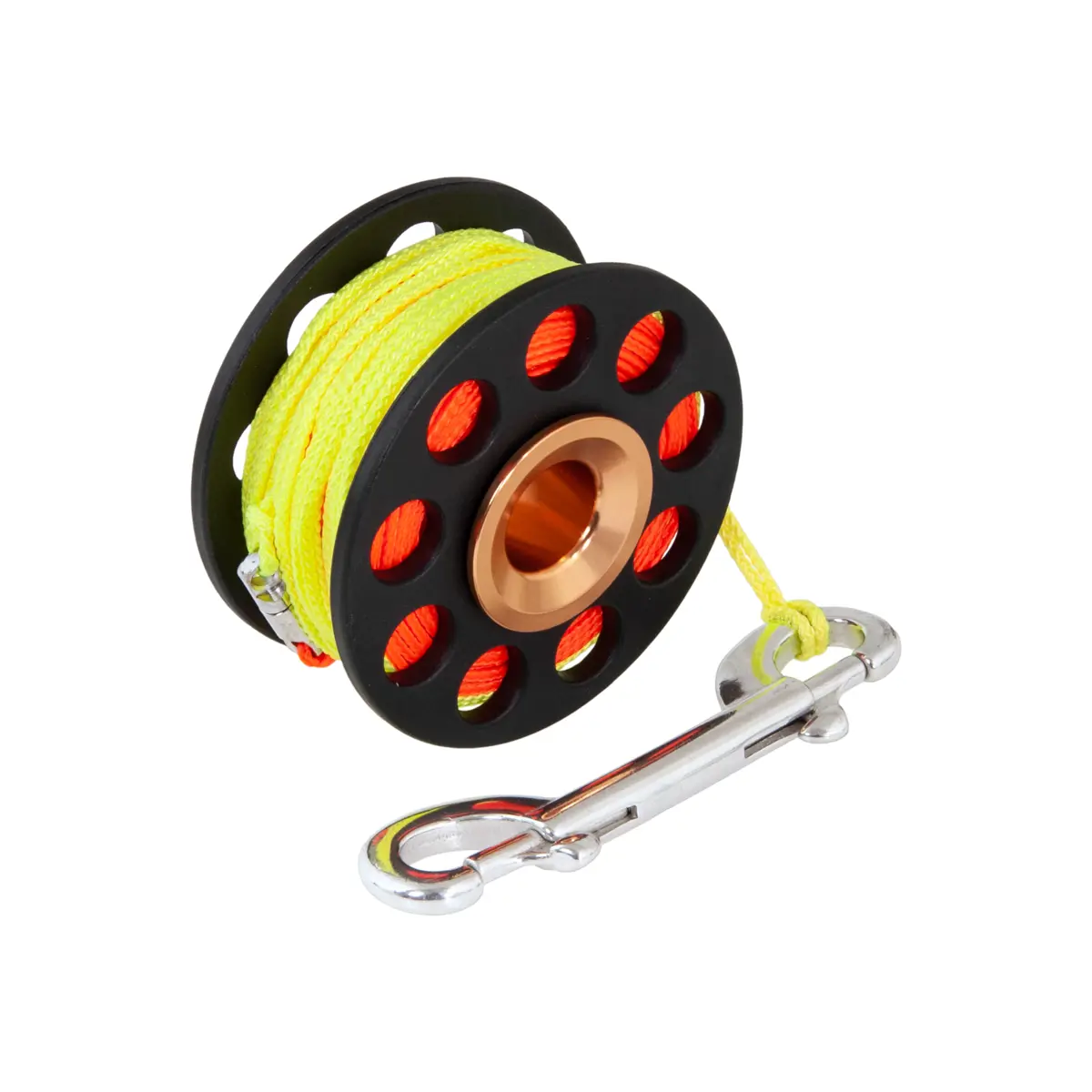 Spool 30 m con spinner y inox 100 mm snap