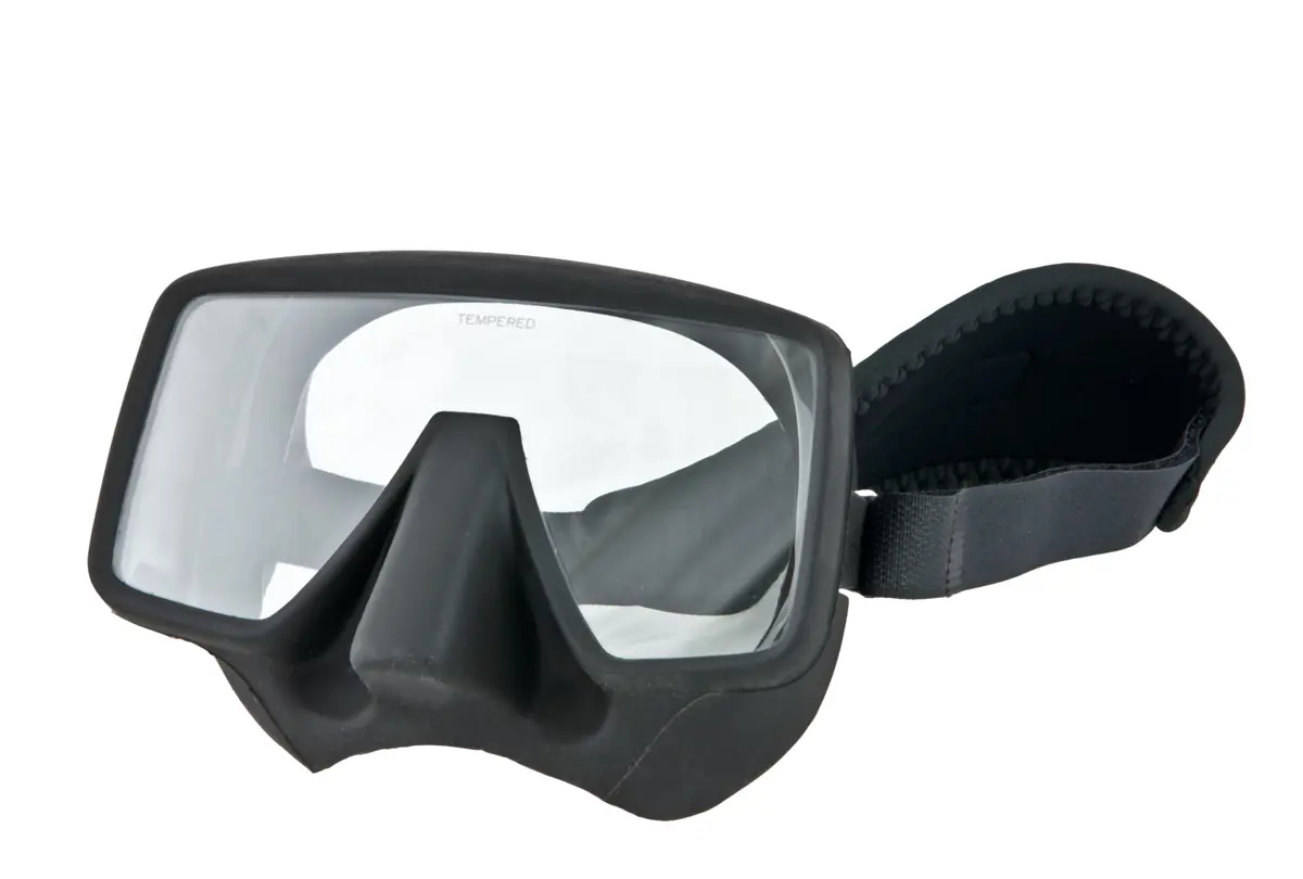 TecLine Frameless Classic mat máscara w/neopreno strap, negro