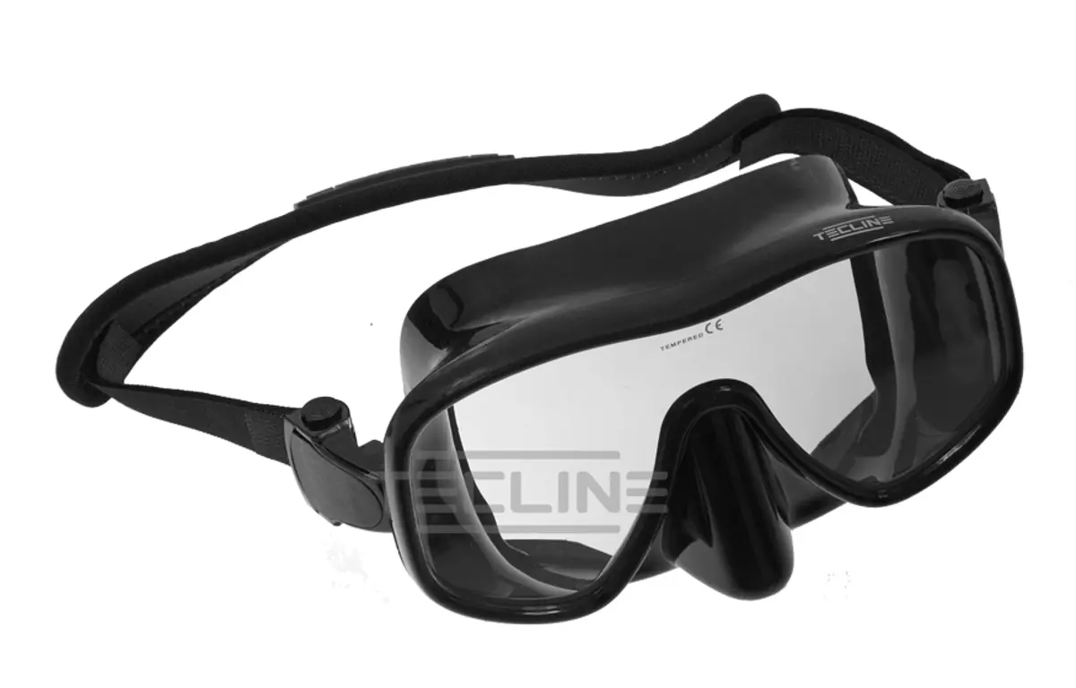 TecLine Frameless View máscara w/neopreno strap, negro