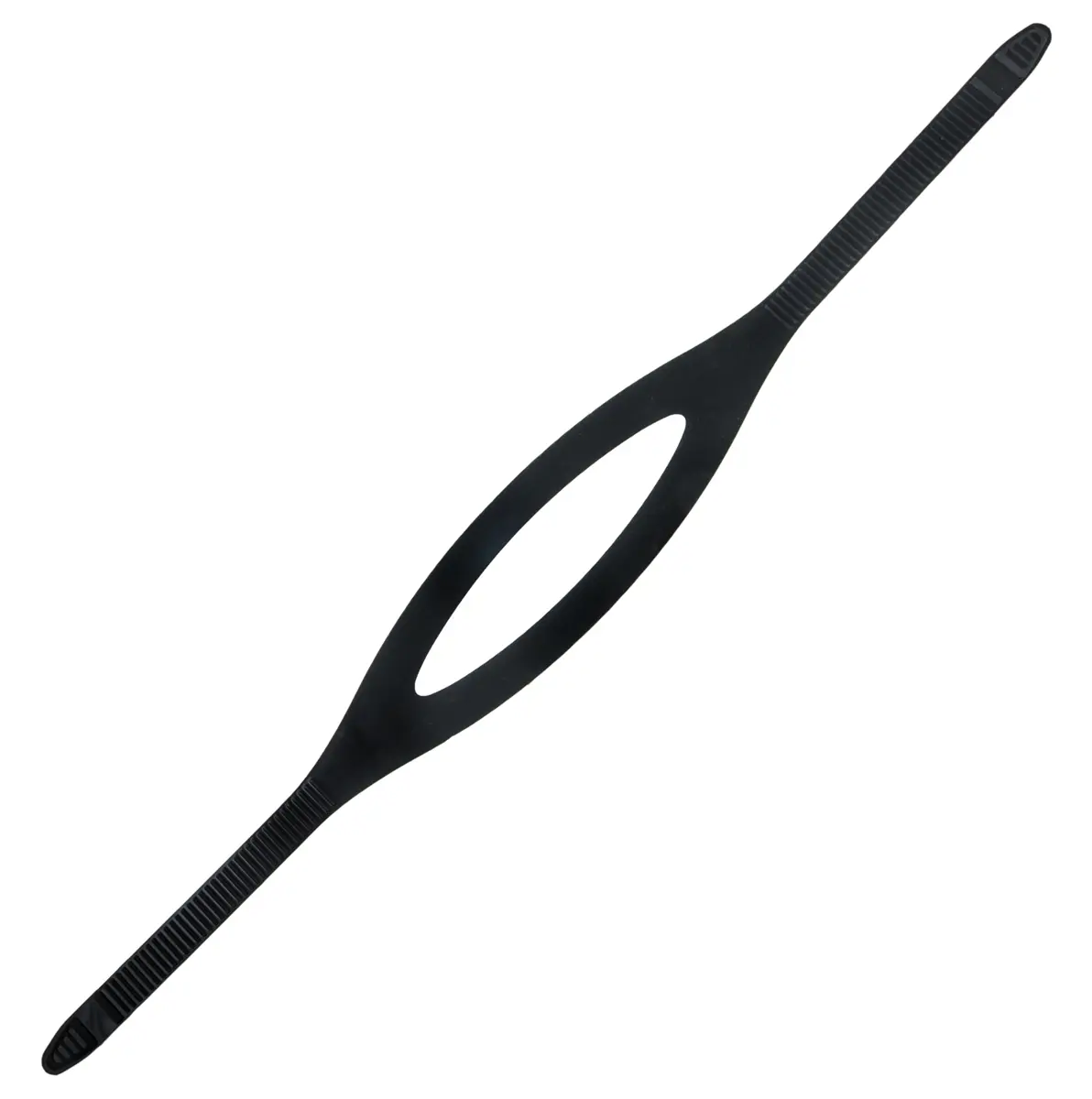 Máscara strap, negro silicona - 16mm