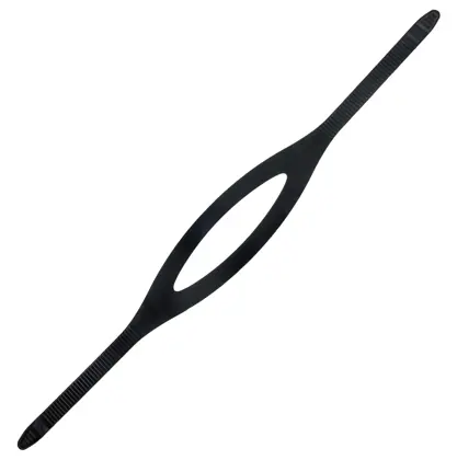 Máscara strap, negro silicona - 16mm