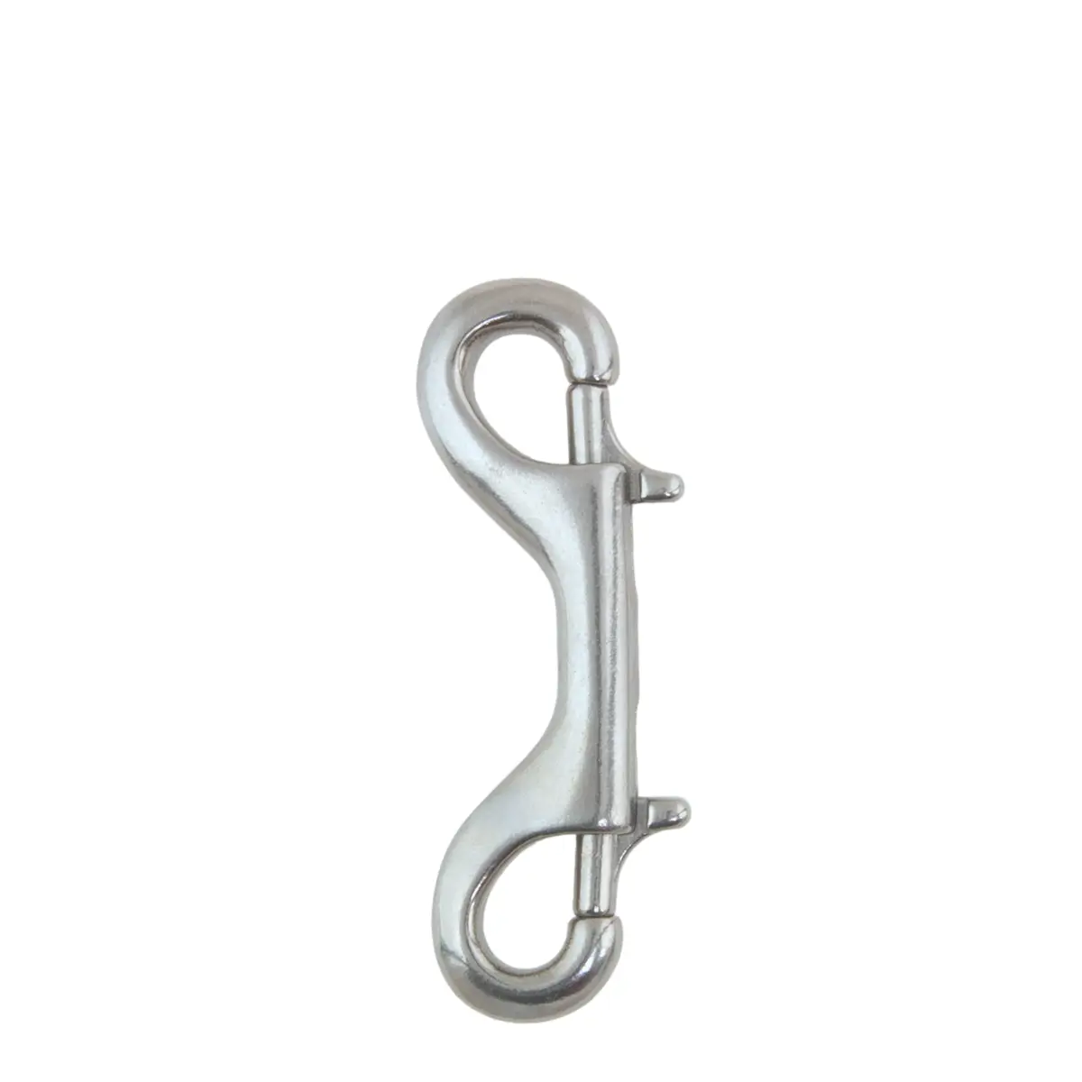 Inox double ender snap 90 mm