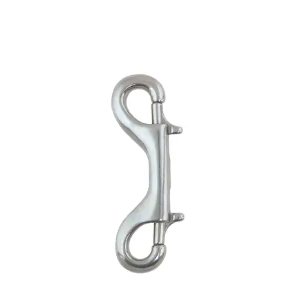 Inox double ender snap 90 mm