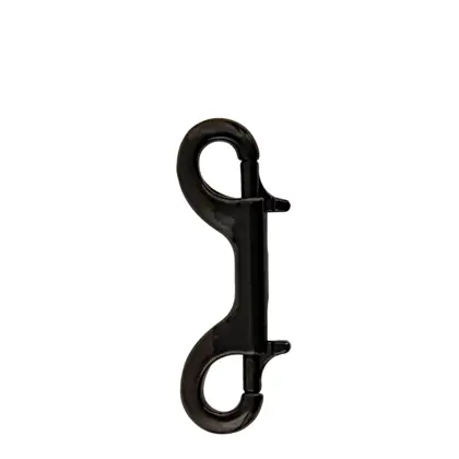 Inox double ender snap 90 mm, negro - Military Line