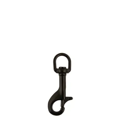 Mosquetón inox 72 mm, "D" type eye, negro - Military Line