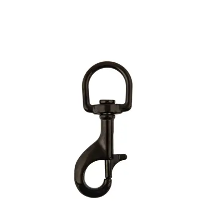 Mosquetón inox 88 mm, "D" type eye, negro - Military Line