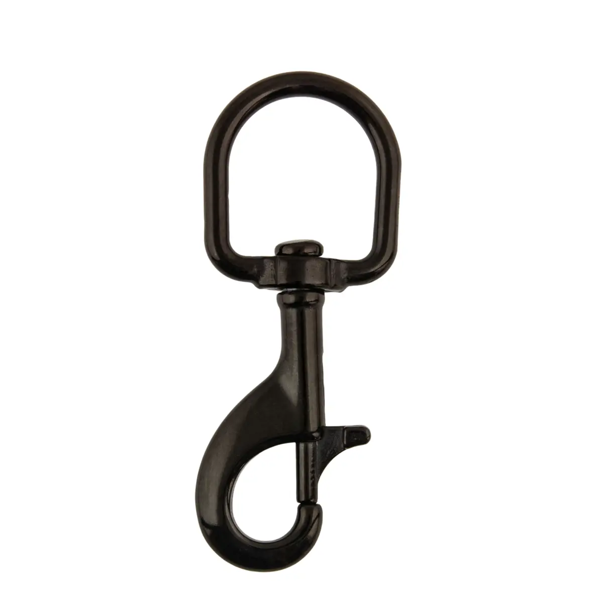 Mosquetón inox 115 mm, "D" type eye, negro - Military Line