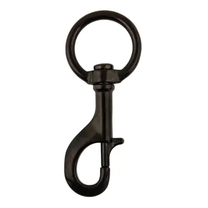 Mosquetón inox 120 mm, "O" type eye, negro - Military Line
