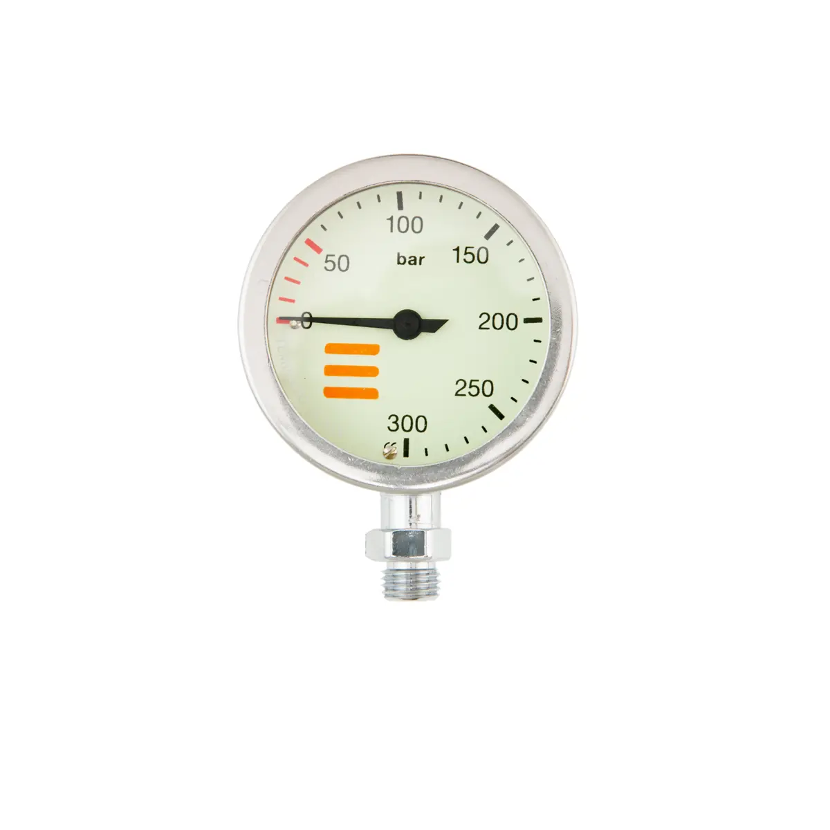 SPG diam 63 mm, scale 300 bar, presión de trabajo 230 bar, chrome - cabezal solo