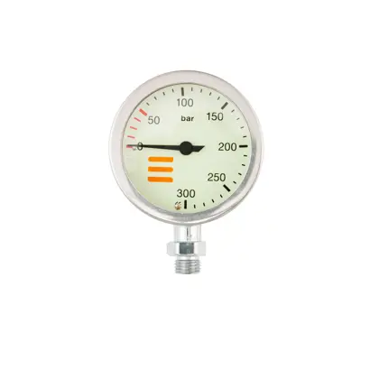 SPG diam 63 mm, scale 300 bar, presión de trabajo 230 bar, chrome - cabezal solo
