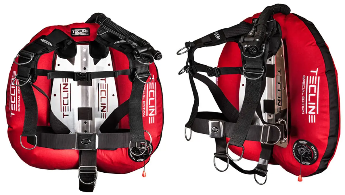 Set Tecline Donut 22 Special Edition Comfort con Backplate rojo - T12087-02