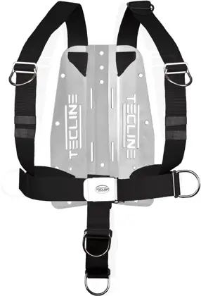 Arnés TecLine DIR standrad cincha - incl. 3 mm inox placas, fixed D-rings