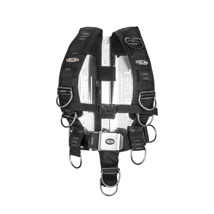 Arnés TecLine Comfort (ajustable) estándar cincha - incl. 3 mm inox placas