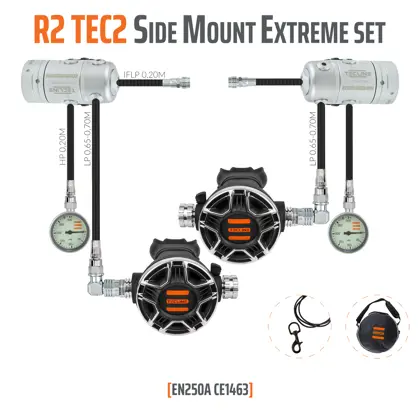 Regulador R2 TEC2 rev. sidemount Extreme set - EN250A