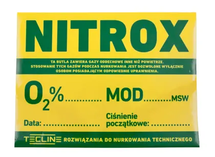 Information sticker NITROX 30 x 22,5 cm (pol. ver.)