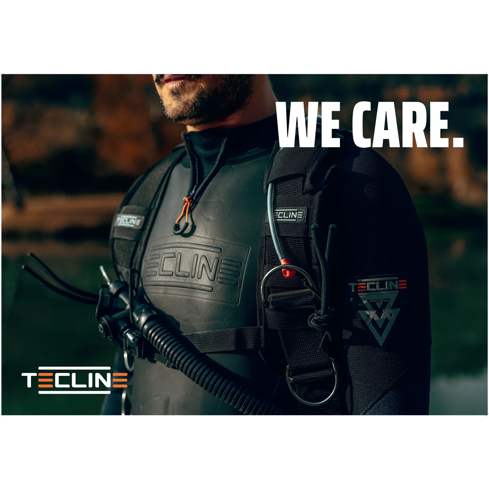 Banner WE CARE 100x70 cm