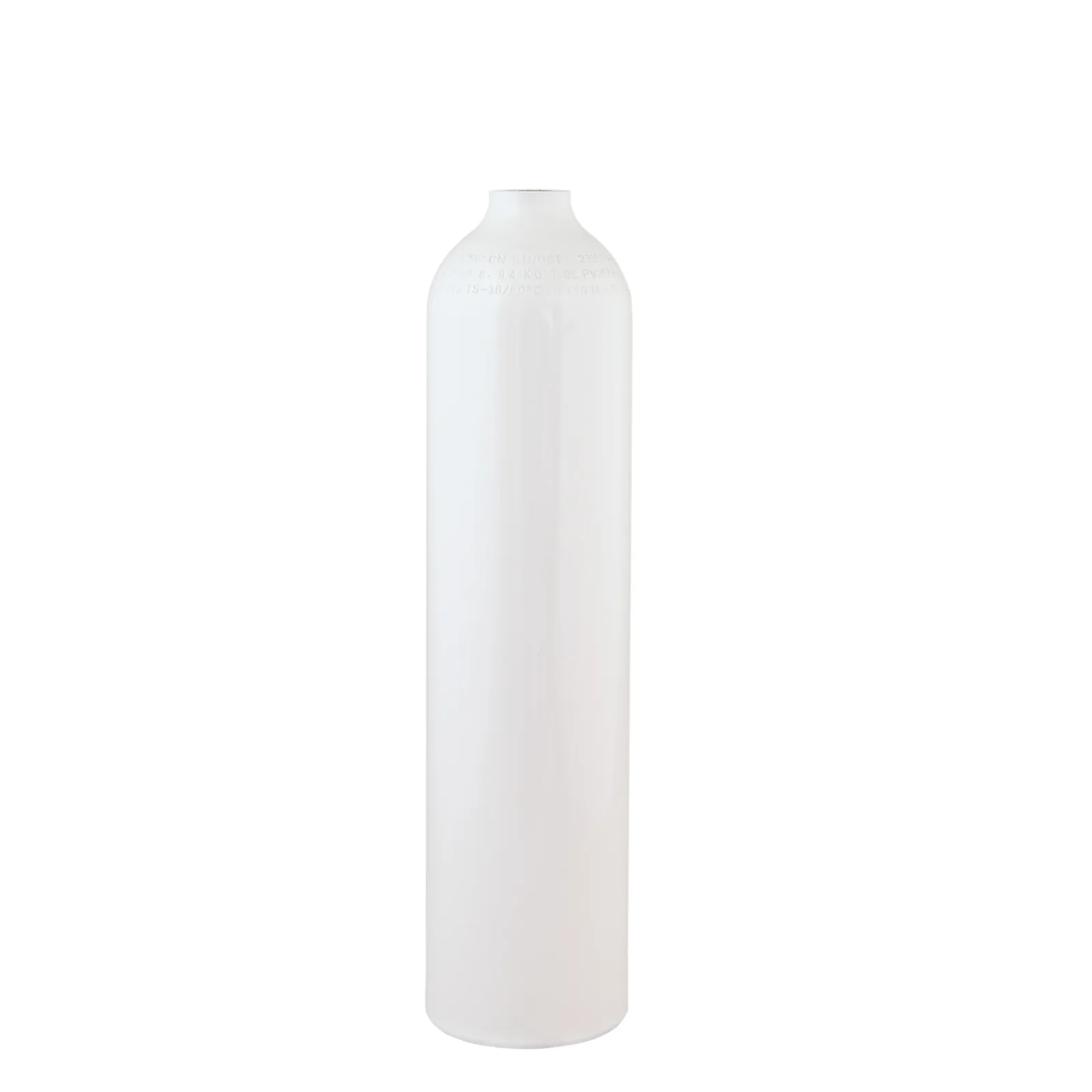 Aluminio botella 7 L 207 bar, Tecline, blanco - solo botella