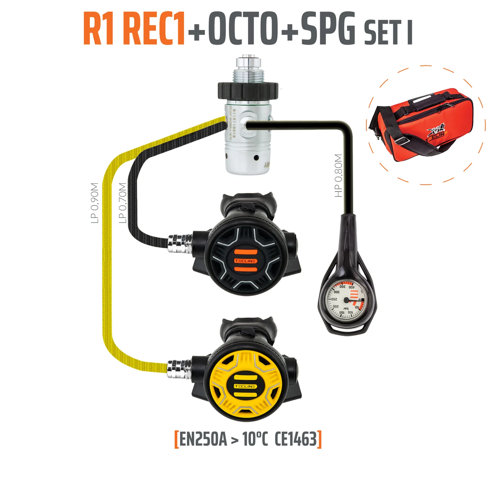 Regulador R1 REC1 set I con octo y SPG - EN250A > 10°C