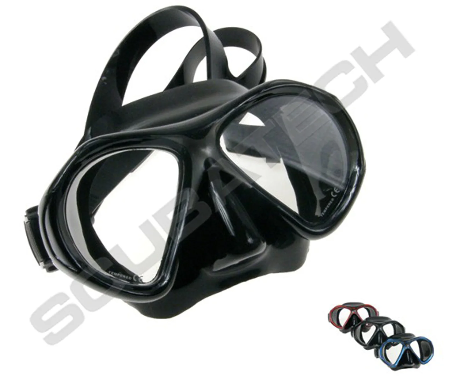 Mask Viper, black silicone, black-silver frame