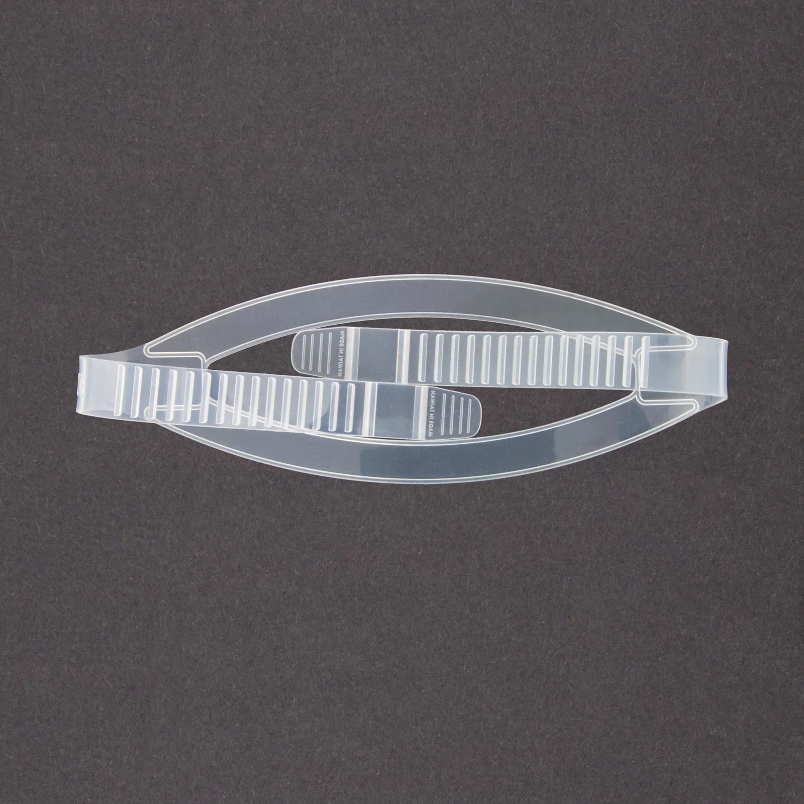 Mask strap, clear silicone - 20mm