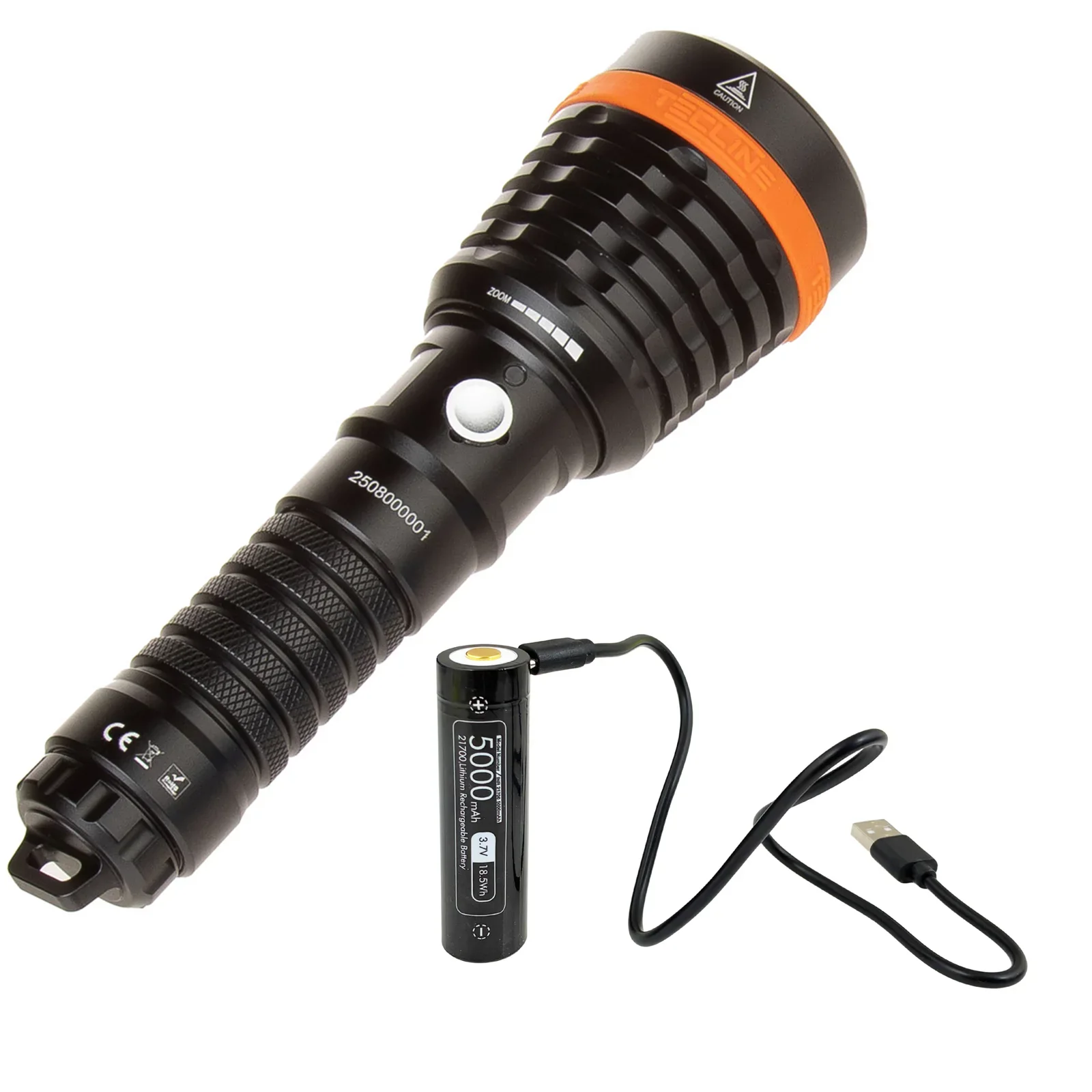LED foco Zoom, 1500 lm - negro