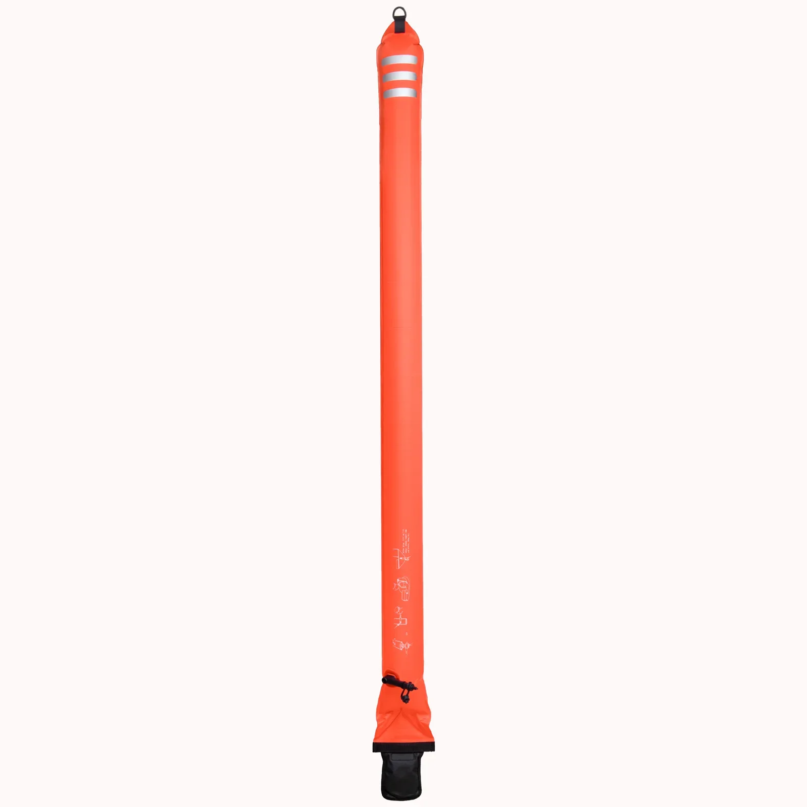 Semi closed boya 15/183 cm, OPR grifería, integrated con spool y 30 m line - naranja