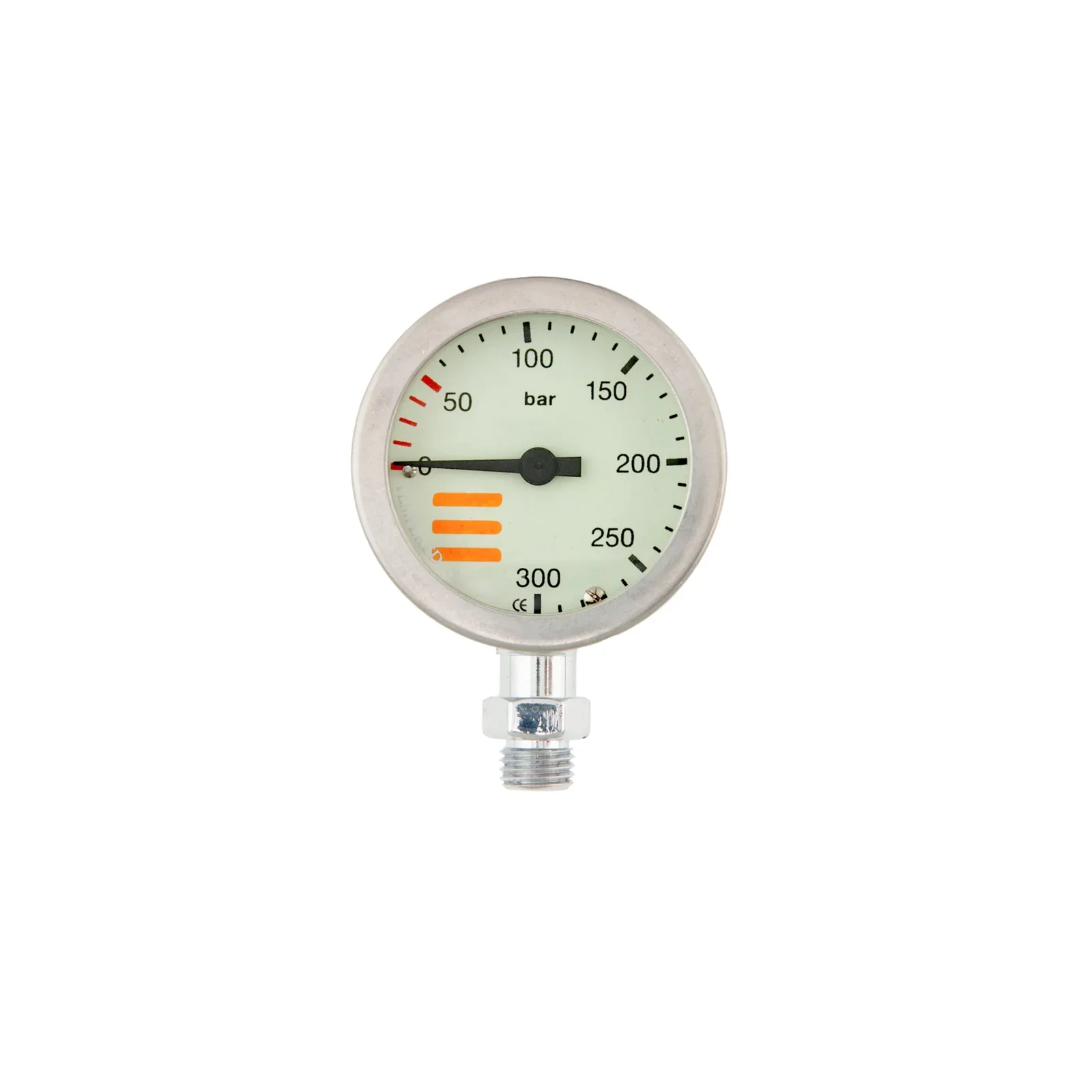 SPG diam 52 mm, scale 300 bar, presión de trabajo 230 bar, chrome - cabezal solo