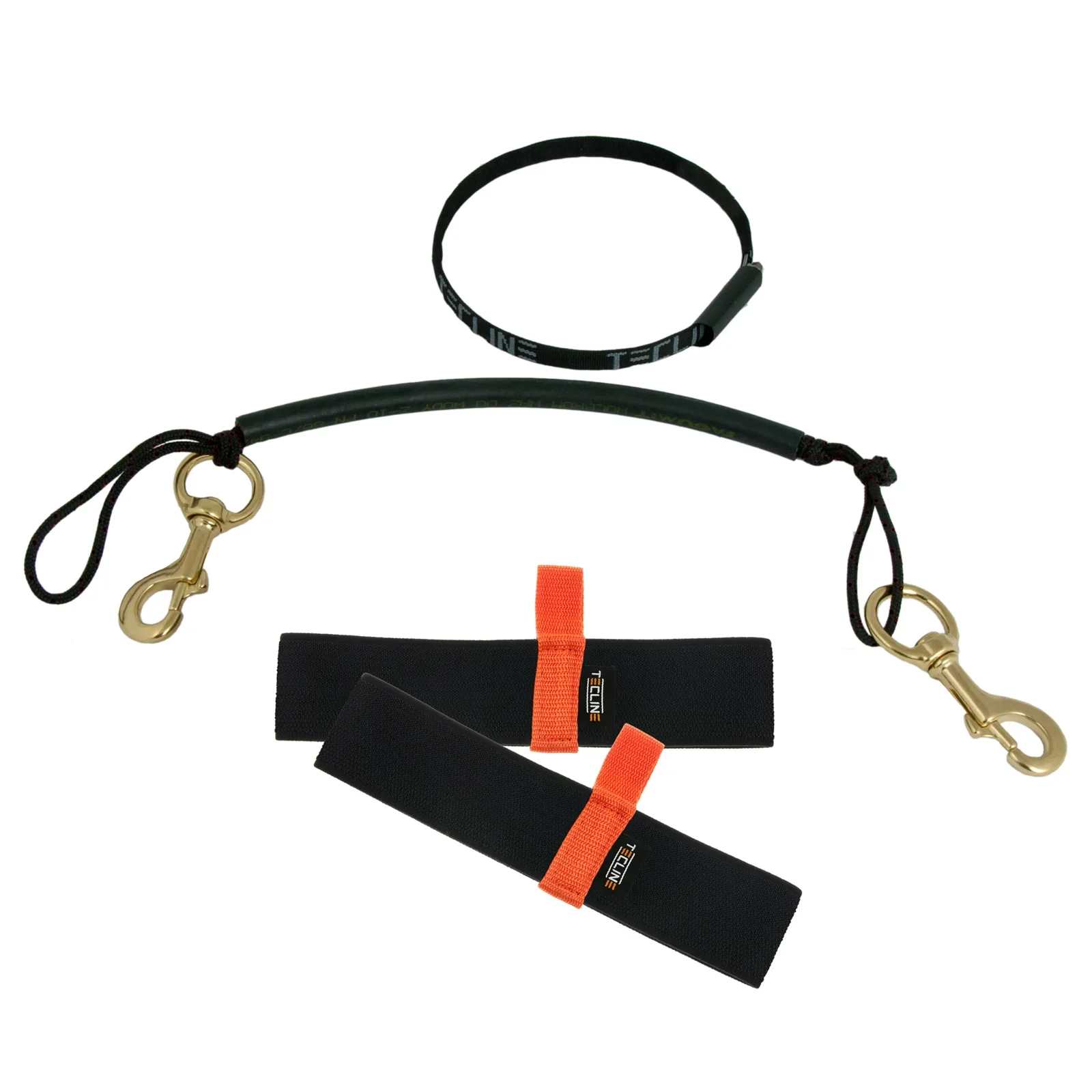 Stage kit de rigging para 7L, latón mosquetones inox 120 mm, elastic bands (seleccionable color)